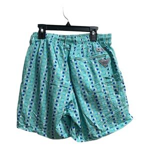 Men's Columbia PFG Super Backcast‎ Water Shorts Size Small, Fish Blue